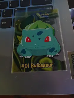Pokemon Card #01 Bulbasaur Topps TV Series 2 PC2 Clear Plastic Chase Near Mint - Image 1