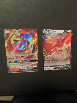 Ho-Oh GX 21/147 & Ho-oh V 140/195 Lot Pokemon Cards - Image 1