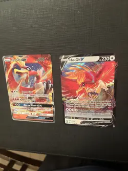 Ho-Oh GX 21/147 & Ho-oh V 140/195 Lot Pokemon Cards - Image 3
