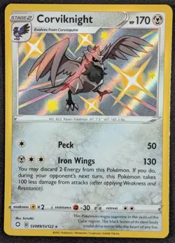 Corviknight Shining Fates Shiny Vault Holo Rare Pokemon Card SV089/SV122 (NM) - Image 1