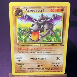 NM- Pokemon Aerodactyl Card fossil Set 16/62 WOTC Non-Holo Unlimited - Image 1