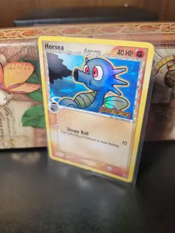Pokemon Card Horsea 50/101 Reverse Holo Foil EX Dragon Frontiers EX LP - Image 1