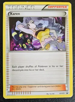 Karen XY177 Black Star Promo Rare XY Pokemon Card HP - Image 1