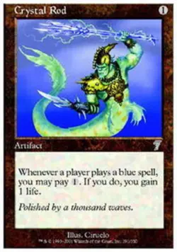 1x Crystal Rod - Foil NM-Mint, English 7th Edition MTG Magic - Image 1