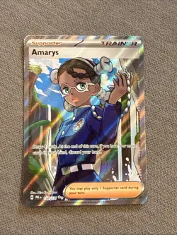 Pokemon TCG Amarys Prismatic Evolutions Full Art Trainer Card 132/131 NM - Image 1