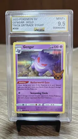 2023 POKEMON SV GENGAR- HOLO TRICK OR TRADE STAMP #066 - Image 1
