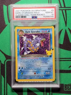 Pokemon 2021 Dark Gyarados 8 Holo Classic Collection Celebrations GEM MT PSA 10 - Image 3