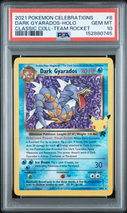 Pokemon 2021 Dark Gyarados 8 Holo Classic Collection Celebrations GEM MT PSA 10 - Image 5