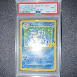 Pokemon 2021 Blastoise 2/102 Celebrations Classic Collection PSA 9 Holo Reprint - Image 3