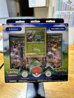 Pokemon TCG Bulbasaur Pin Collection Box Pokemon Go Sealed - Image 2
