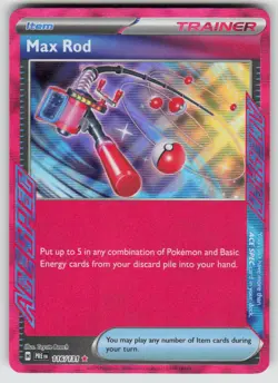 Max Rod 116/131 Holo ACE SPEC Rare SV: Prismatic Evolutions Pokemon Near Mint - Image 1