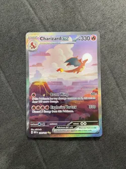 Pokemon Charizard ex 199/165 Scarlet & Violet 151 Special Illustration Rare Holo - Image 1