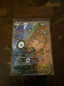 Pokemon TCG Unown V 177/195 SWSH12 Silver Tempest Full Art Ultra Rare Holo - Image 1