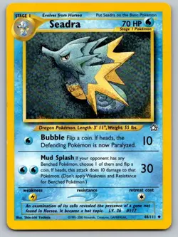 Seadra 48/111 Uncommon Neo Genesis Pokemon Unlimited Lightly Played - Image 1