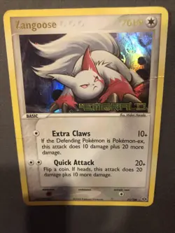 2005 Pokemon EX Emerald Zangoose Reverse Foil 21/106 MP Very Rare! - Image 3