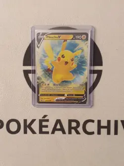 Pokemon Karte Pikachu V SWSH198 Black Star Promo Deutsch Schwert & Schild NM - Image 1