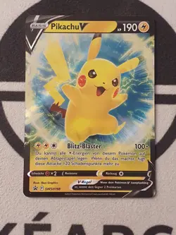 Pokemon Karte Pikachu V SWSH198 Black Star Promo Deutsch Schwert & Schild NM - Image 3