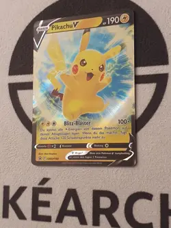 Pokemon Karte Pikachu V SWSH198 Black Star Promo Deutsch Schwert & Schild NM - Image 5