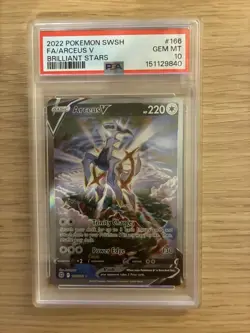 Pokemon - Arceus V Alt Art 166 *GEM MINT PSA 10* Brilliant Stars Alternate Art - Image 1