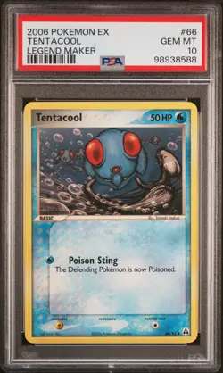 2006 POKEMON EX LEGEND MAKER #66 TENTACOOL PSA 10 - Image 1