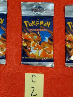 Wizards of the Coast Pokemon Base Set Booster Pack (C2 - picture of actual pack) 742818061582 - Image 1