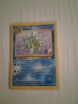 Pokemon 1st Edition 1999 Seadra Fossil 42/62 Super Clean Near Mint Vintage - Image 1