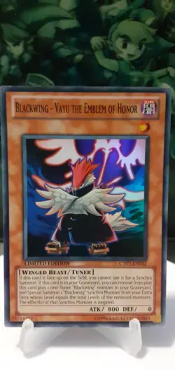 Blackwing - Vayu the Emblem of Honor SUPER RARE Limited Ed LP CT07-EN012 - Image 1
