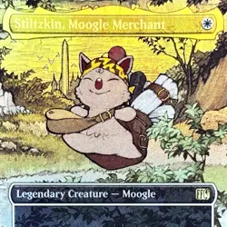 Stiltzkin, Moogle Merchant (Borderless) - FOIL - MTG - FIN - 0327 - RARE ~ NM - Image 1