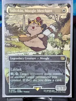 Stiltzkin, Moogle Merchant (Borderless) - FOIL - MTG - FIN - 0327 - RARE ~ NM - Image 2