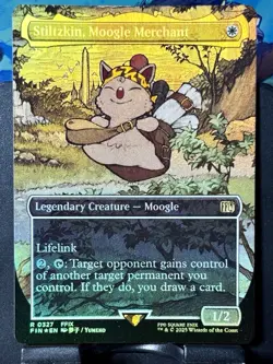 Stiltzkin, Moogle Merchant (Borderless) - FOIL - MTG - FIN - 0327 - RARE ~ NM - Image 3