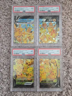 PSA 9 Non Seq Pikachu V-Union [Set of 4] SWSH: Sword & Shield Promo Cards Holo - Image 1