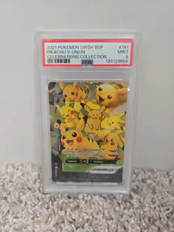 PSA 9 Non Seq Pikachu V-Union [Set of 4] SWSH: Sword & Shield Promo Cards Holo - Image 4
