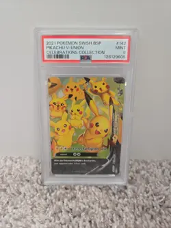 PSA 9 Non Seq Pikachu V-Union [Set of 4] SWSH: Sword & Shield Promo Cards Holo - Image 5