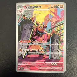 Conkeldurr 127/086 Sv: Black Bolt Illustration Rare Near Mint Pokemon Card Tcg - Image 3