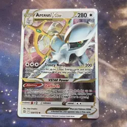 Pokemon | Arceus Vstar Metal Promo Card | Brilliant Stars | 123/172 - Image 1