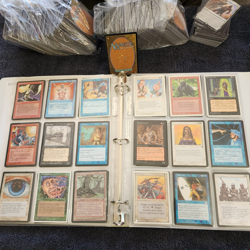 Very Old 90's MAGIC COLLECTION in Binder with 8 Pages of Cards. & 1000 Bulk MTG - Image 1