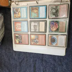 Very Old 90's MAGIC COLLECTION in Binder with 8 Pages of Cards. & 1000 Bulk MTG - Image 3