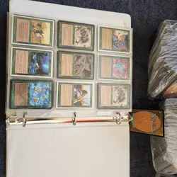Very Old 90's MAGIC COLLECTION in Binder with 8 Pages of Cards. & 1000 Bulk MTG - Image 5