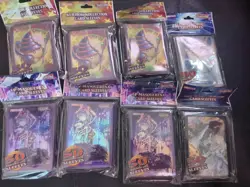 Yu-Gi-Oh! Lot of 8 Packs with 50 Sleeves Konami Card Protectors - Image 1