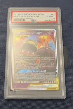 Pokemon Muk & Alolan Muk Tag Team GX Unbroken Bonds Card 61/214 PSA 10 - Image 1