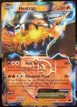Pokemon Card - Heatran EX Plasma Freeze 13/116 Holo Rare EX 2013 - Image 1