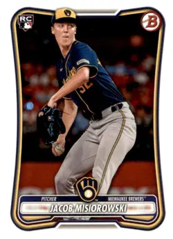 2026 Bowman Jacob Misiorowski Milwaukee Brewers #35 5 Card Lot - Image 1