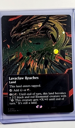 MTG Magic the Gathering Stellar Sights Borderless Galaxy Foil Lavaclaw Reaches - Image 1