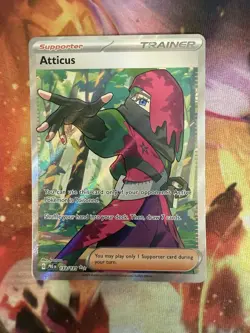 Atticus 133/131 Sv: Prismatic Evolutions Holo Pokemon TCG Full Art Trainer Card - Image 1