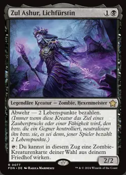 Magic: The Gathering Zul Ashur, Lichfurstin I Grundstein I R 0077 Rare I DE I NM - Image 1