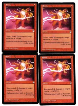 Shock - Stronghold MTG Red Common Instant LP X 4 - Image 1