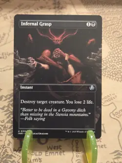 MTG Infernal Grasp Innistrad Remastered Regular Borderless Uncommon NM - Image 1