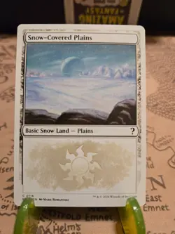 MTG Snow-Covered Plains Mystery Booster 2 Regular White Border NM - Image 1