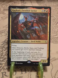 MTG Raphael, Fiendish Savior Commander Legends: BFBG Regular Rare NM - Image 1