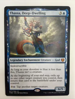 Magic: The Gathering Thassa, Deep-Dwelling Mythic Theros 071/254 Blue 2020 - Image 1